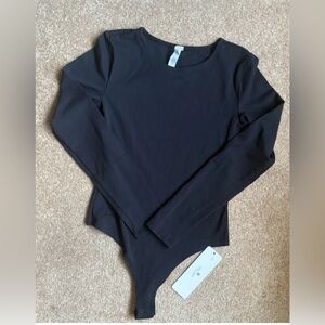 Crz Yoga Black Long Sleeve Bodysuit Size Small